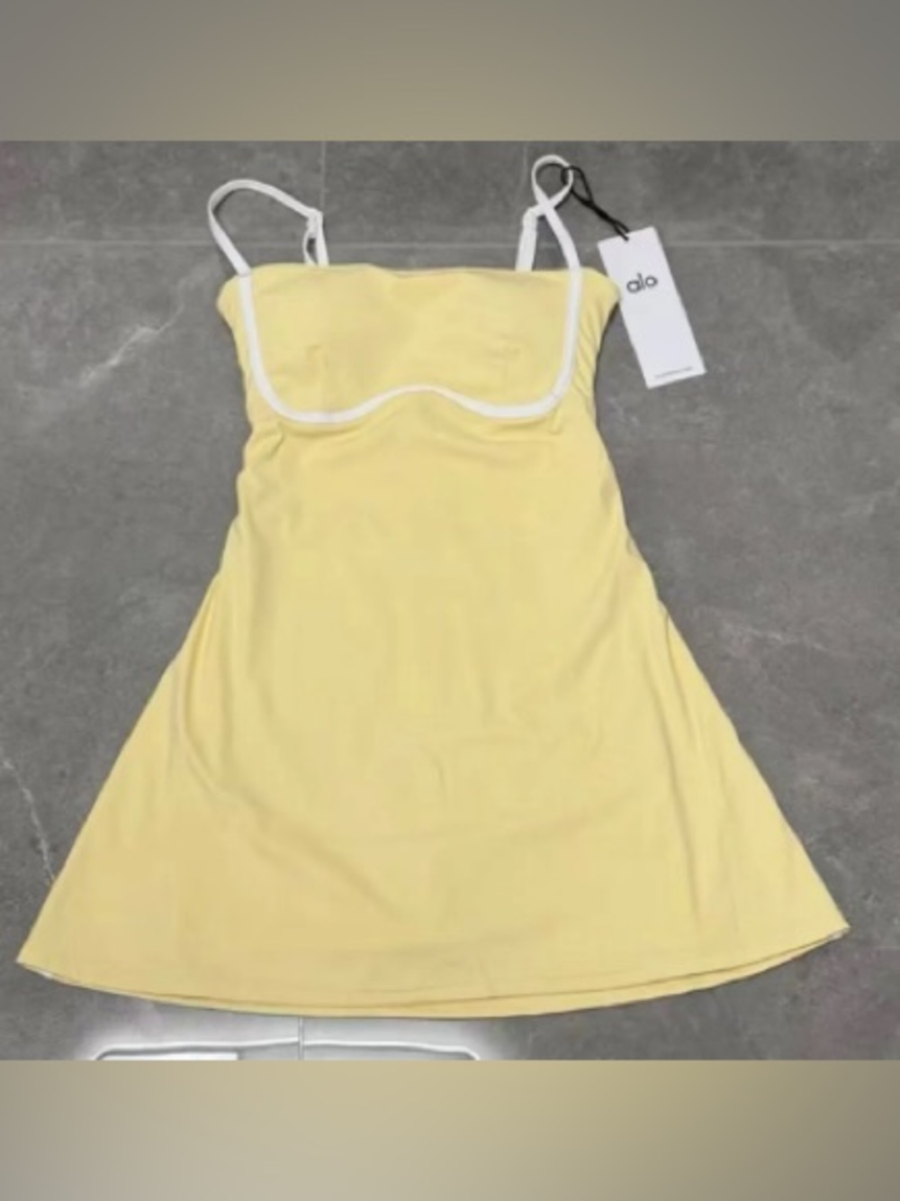 ALO Yoga airbrush streamlined dress yellow